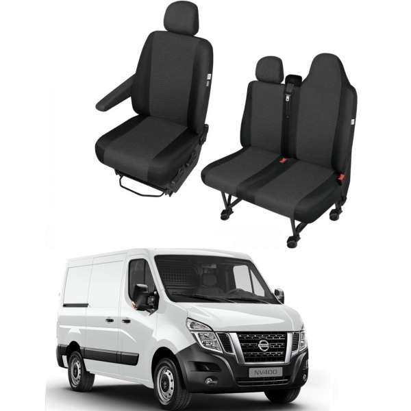 Huse Scaune 3 locuri Nissan NV400 cu cotiera si scaun pasager integrat 